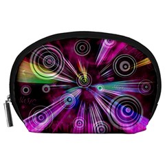 Fractal Circles Abstract Accessory Pouch (large)