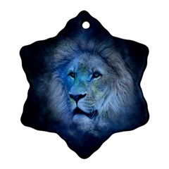 Astrology Zodiac Lion Snowflake Ornament (two Sides) by Mariart
