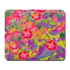 Red Liana Flower Large Mousepads by DinkovaArt