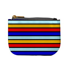 Red And Blue Contrast Yellow Stripes Mini Coin Purse by tmsartbazaar