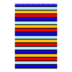 Red And Blue Contrast Yellow Stripes Shower Curtain 48  X 72  (small)  by tmsartbazaar