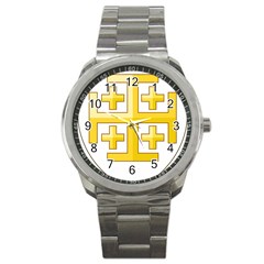 Arms Of The Kingdom Of Jerusalem Sport Metal Watch by abbeyz71