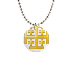 Arms Of The Kingdom Of Jerusalem 1  Button Necklace by abbeyz71