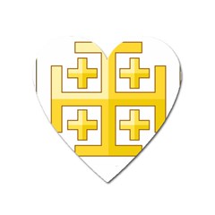 Arms Of The Kingdom Of Jerusalem Heart Magnet by abbeyz71