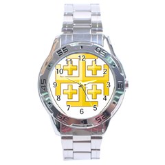 Arms Of The Kingdom Of Jerusalem Stainless Steel Analogue Watch