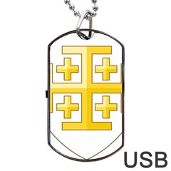 Arms Of The Kingdom Of Jerusalem Dog Tag Usb Flash (two Sides) by abbeyz71