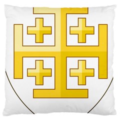 Arms Of The Kingdom Of Jerusalem Large Cushion Case (one Side) by abbeyz71