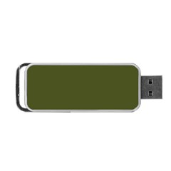 Army Green Solid Color Portable Usb Flash (one Side) by SpinnyChairDesigns