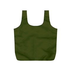 Army Green Solid Color Full Print Recycle Bag (s) by SpinnyChairDesigns