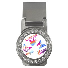 Strength Courage Hope Butterflies Money Clips (cz)  by CHeartDesigns