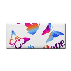 Strength Courage Hope Butterflies Hand Towel by CHeartDesigns