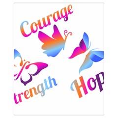 Strength Courage Hope Butterflies Drawstring Bag (small) by CHeartDesigns