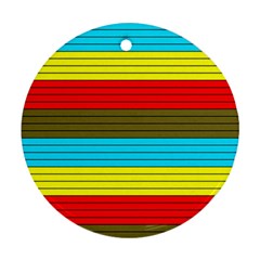 Multicolor With Black Lines Ornament (round) by tmsartbazaar