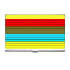 Multicolor With Black Lines Business Card Holder by tmsartbazaar