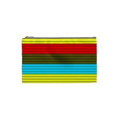 Multicolor With Black Lines Cosmetic Bag (small) by tmsartbazaar