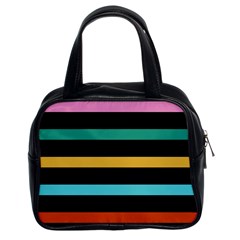 Colorful Mime Black Stripes Classic Handbag (two Sides)