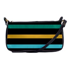 Colorful Mime Black Stripes Shoulder Clutch Bag by tmsartbazaar