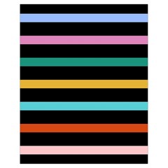 Colorful Mime Black Stripes Drawstring Bag (small) by tmsartbazaar