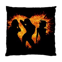 Shadow Heart Love Flame Girl Sexy Pose Standard Cushion Case (two Sides) by HermanTelo
