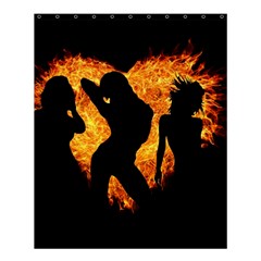 Shadow Heart Love Flame Girl Sexy Pose Shower Curtain 60  X 72  (medium)  by HermanTelo