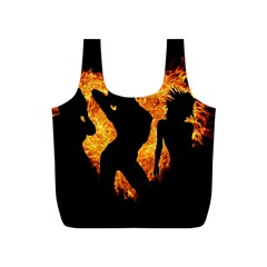 Shadow Heart Love Flame Girl Sexy Pose Full Print Recycle Bag (s)