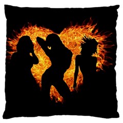 Shadow Heart Love Flame Girl Sexy Pose Standard Flano Cushion Case (two Sides)