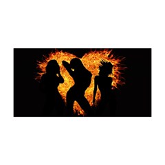 Shadow Heart Love Flame Girl Sexy Pose Yoga Headband by HermanTelo