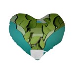 Illustrations Drink Standard 16  Premium Flano Heart Shape Cushions Front