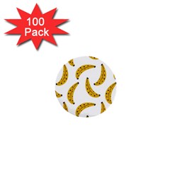 Banana Fruit Yellow Summer 1  Mini Buttons (100 Pack) 