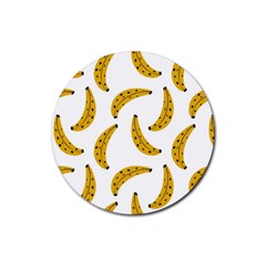 Banana Fruit Yellow Summer Rubber Coaster (round)  by Mariart