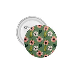 Flower Green Pink Pattern Floral 1 75  Buttons