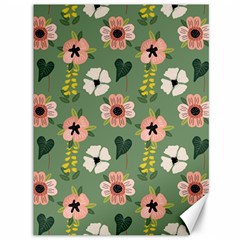 Flower Green Pink Pattern Floral Canvas 36  X 48  by Alisyart