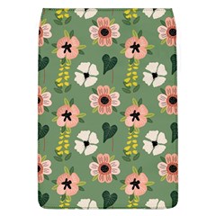 Flower Green Pink Pattern Floral Removable Flap Cover (l)