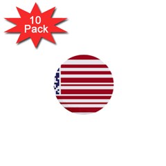 Qr-code & Barcode American Flag 1  Mini Buttons (10 Pack)  by abbeyz71