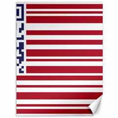 Qr-code & Barcode American Flag Canvas 36  X 48  by abbeyz71