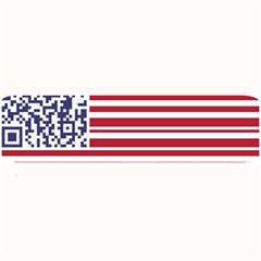 Qr-code & Barcode American Flag Large Bar Mats by abbeyz71
