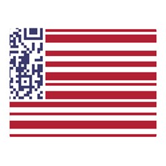 Qr-code & Barcode American Flag Double Sided Flano Blanket (mini)  by abbeyz71