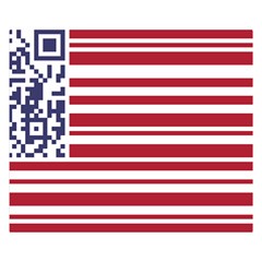 Qr-code & Barcode American Flag Double Sided Flano Blanket (small)  by abbeyz71