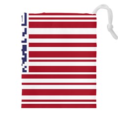 Qr-code & Barcode American Flag Drawstring Pouch (5xl)