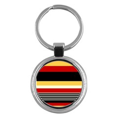 Contrast Yellow With Red Key Chain (round) by tmsartbazaar