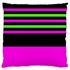 Disco Stripes Large Flano Cushion Case (one Side) by tmsartbazaar