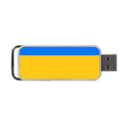 Bright Yellow With Blue Portable Usb Flash (one Side) by tmsartbazaar