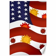 Flage Save Usa Corona Canvas 12  X 18  by HermanTelo