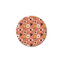 Flower Pink Brown Pattern Floral Golf Ball Marker (4 Pack) by Alisyart