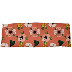 Flower Pink Brown Pattern Floral Body Pillow Case Dakimakura (two Sides) by Alisyart