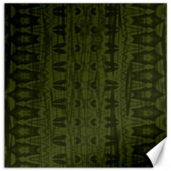 Army Green Color Batik Canvas 20  X 20  by SpinnyChairDesigns