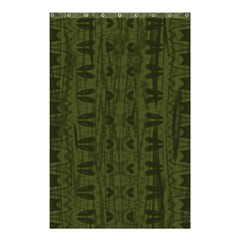 Army Green Color Batik Shower Curtain 48  X 72  (small)  by SpinnyChairDesigns