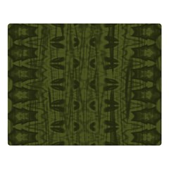 Army Green Color Batik Double Sided Flano Blanket (large) 
