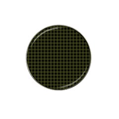 Army Green Black Buffalo Plaid Hat Clip Ball Marker (4 Pack) by SpinnyChairDesigns