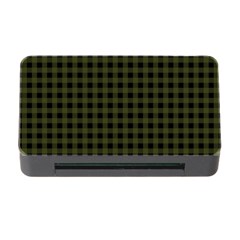 Army Green Black Buffalo Plaid Memory Card Reader With Cf by SpinnyChairDesigns